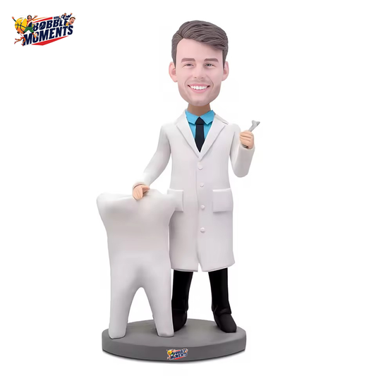 Doctor Custom Bobble-Heads Figurine Customized Doll,Dentist Bobble Head,Nurse Bobblehead Figures Handmade Personalized Sculpture